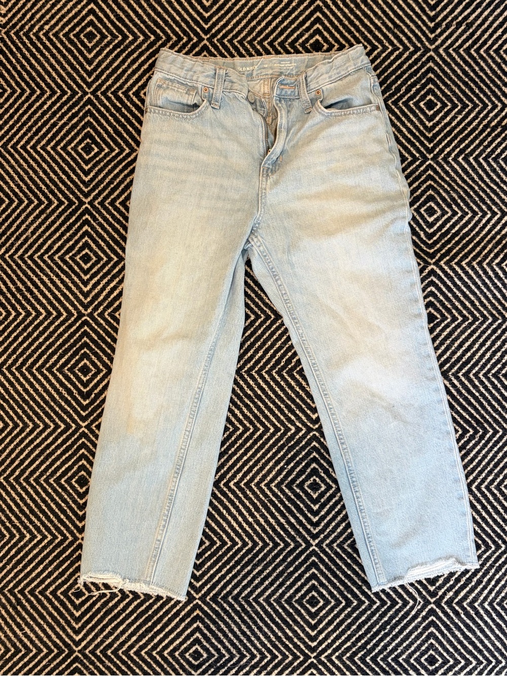 Girl’s Light Blue Slouchy Straight Jeans — 12